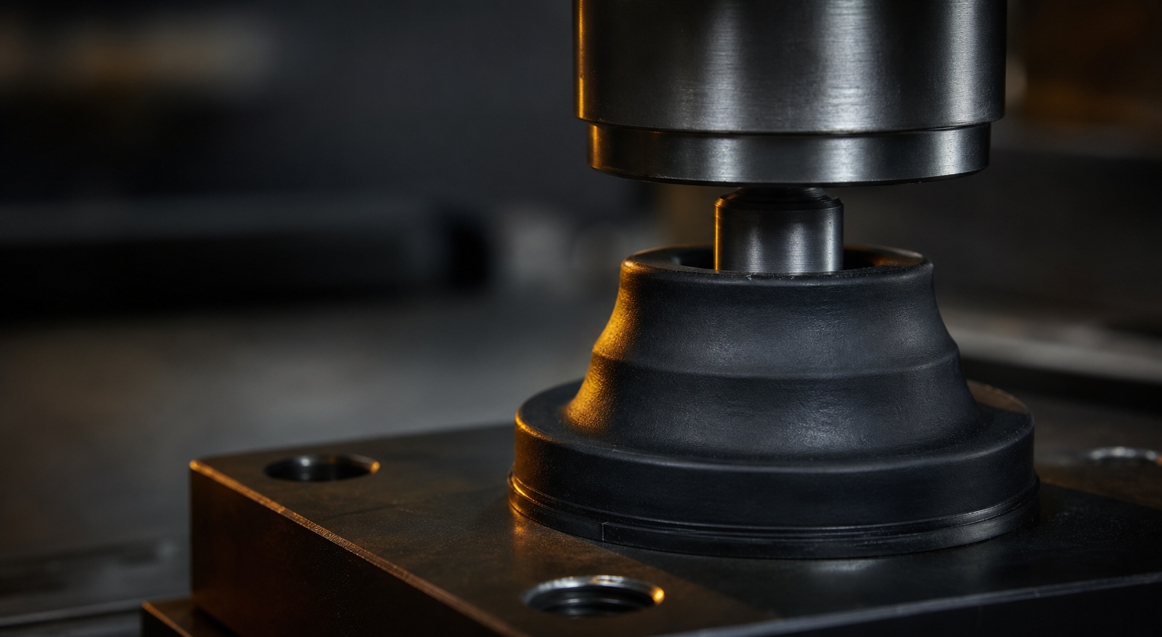 Rubber component forming process